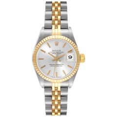 Rolex Datejust Silver Dial Steel Yellow Gold Ladies Watch 69173