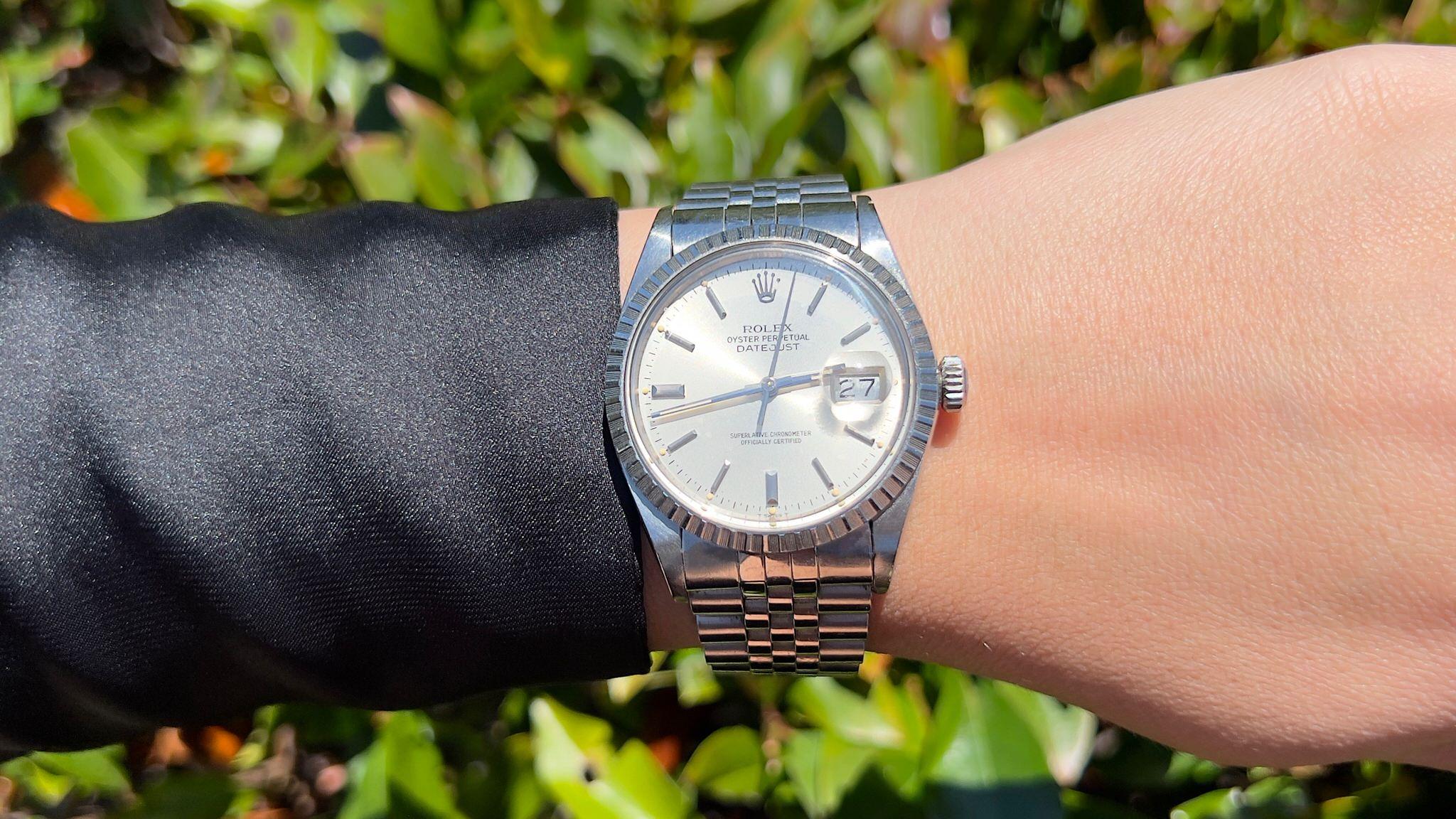 Rolex Datejust Silver Dial Vintage Stainless Steel Mens Watch 16030 ...