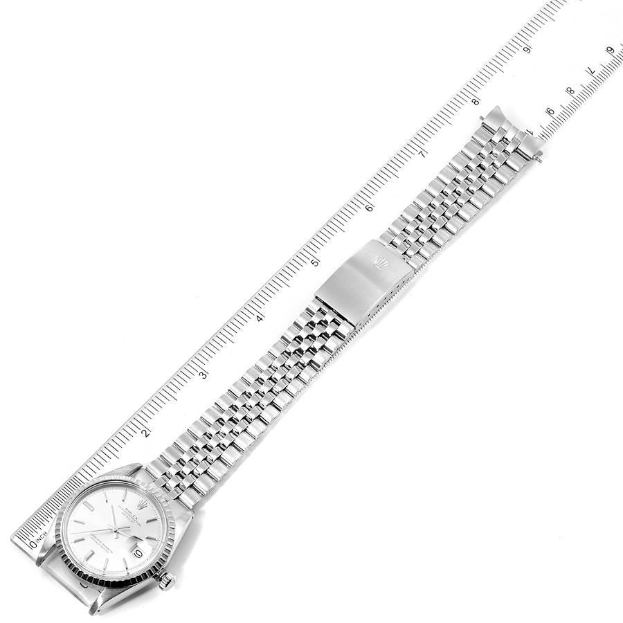 Rolex Datejust Silver Dial Vintage Steel Men's Watch 1603 7