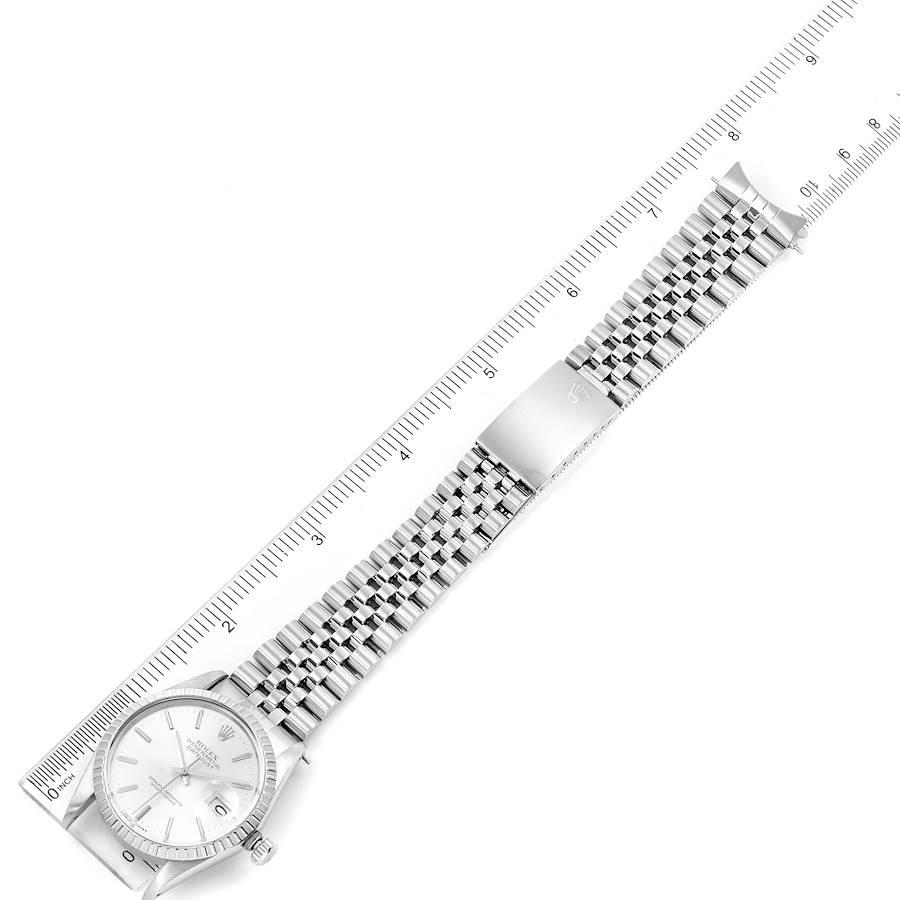 Rolex Datejust Silver Dial Vintage Steel Men's Watch 16030 For Sale 7