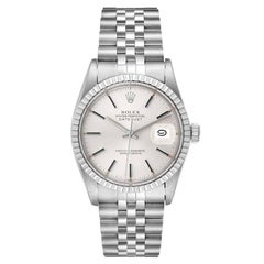 Rolex Datejust Silver Dial Vintage Steel Mens Watch 16030
