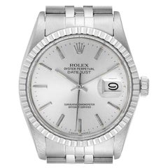 Rolex Datejust Silver Dial Vintage Steel Men's Watch 16030