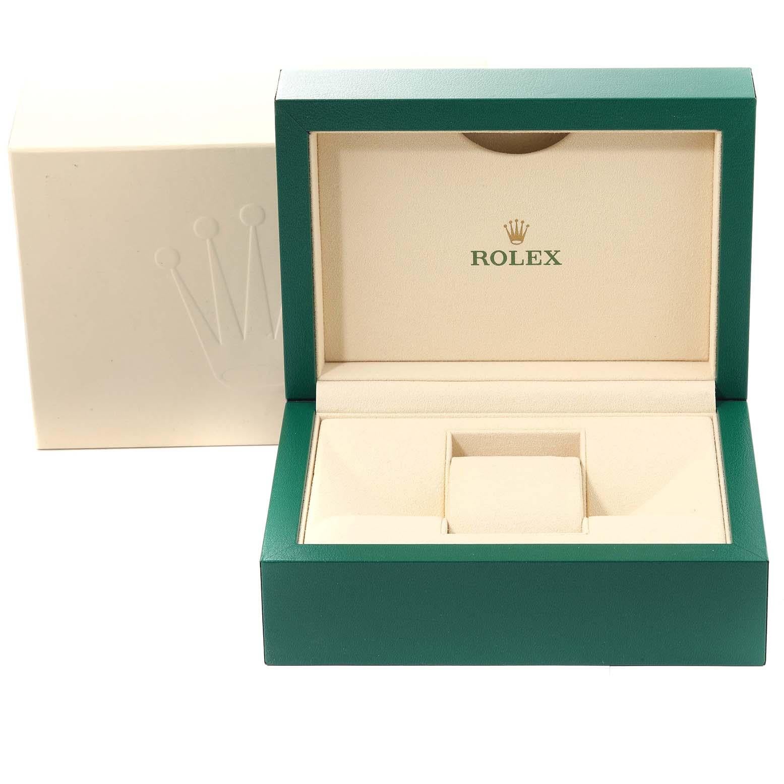 Rolex Datejust Silber Floral Zifferblatt Stahl Gelbgold Diamant Herrenuhr 116243 im Angebot 6