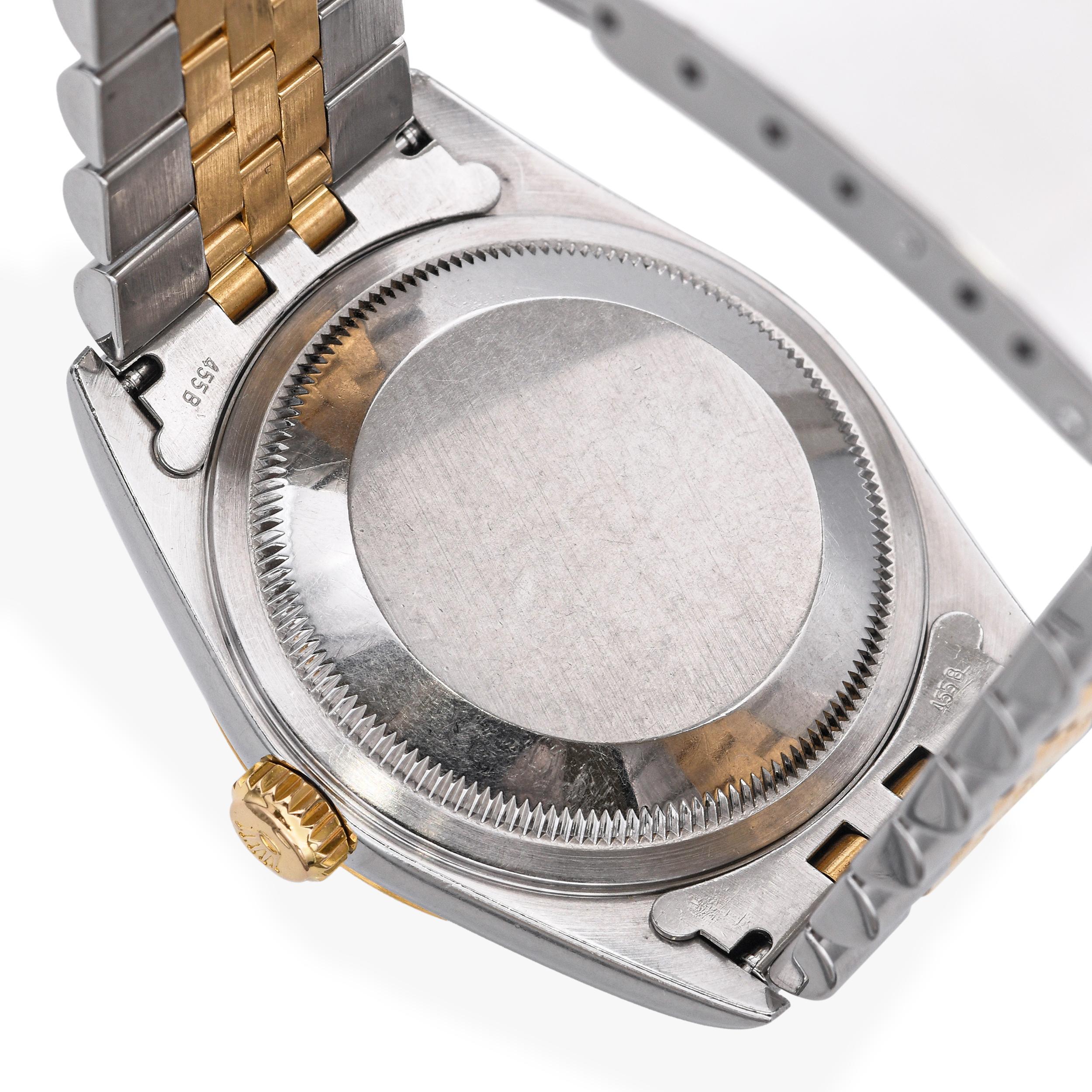 Rolex Datejust Silver Jubilee Diamond Dial Steel & 18K Gold Men's Watch 16233 For Sale 3