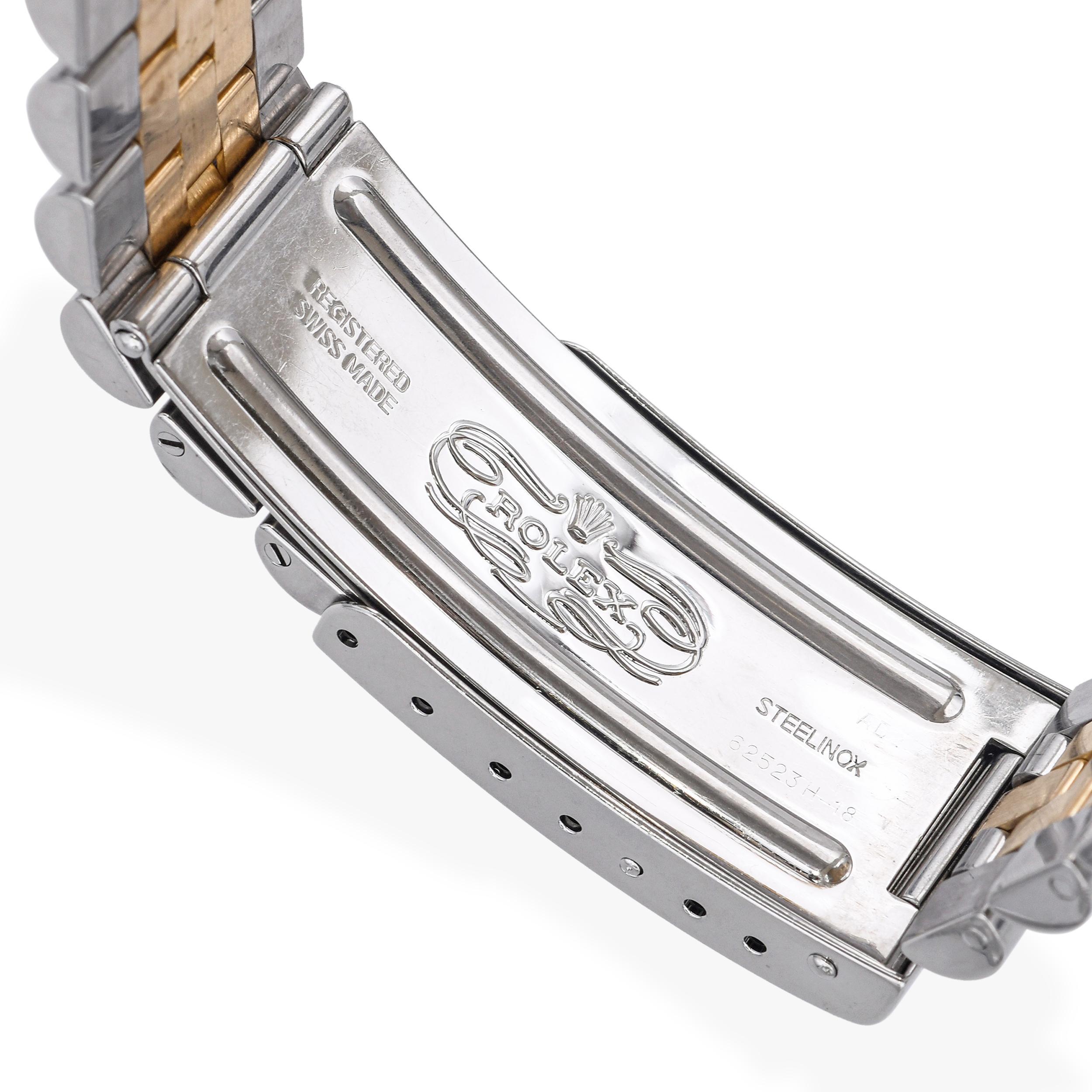 Rolex Datejust Silver Jubilee Diamond Dial Steel & 18K Gold Men's Watch 16233 For Sale 4