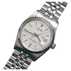 Rolex Datejust Silver Quadrante in lino 1601 Orologio automatico, 1972