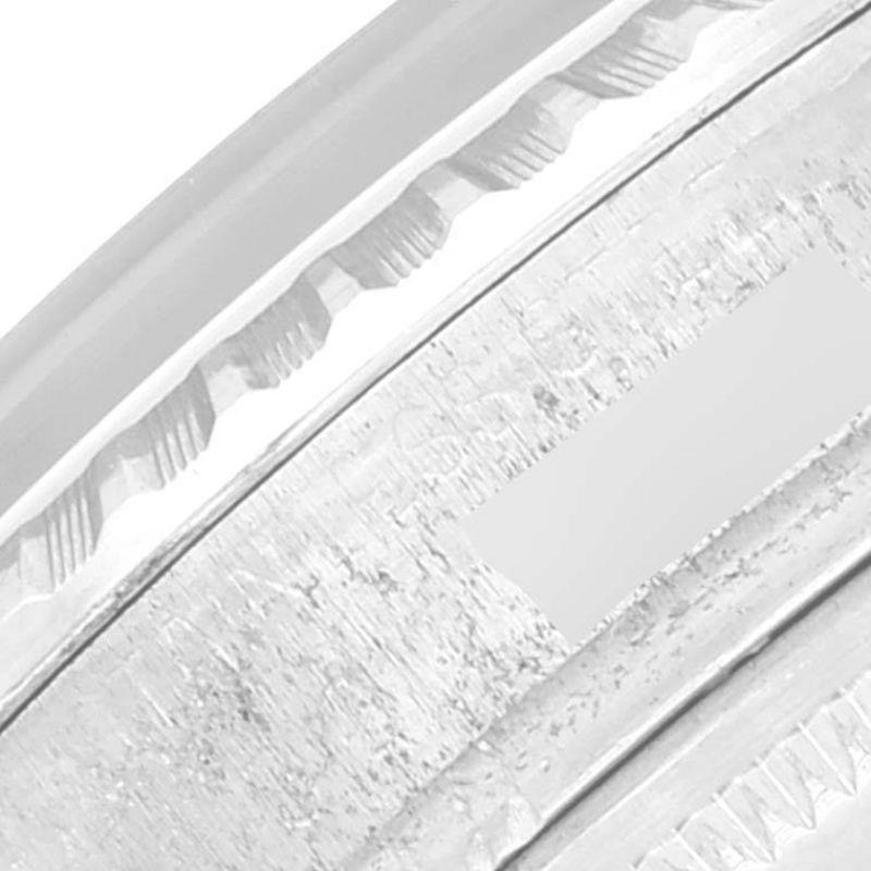 Rolex Datejust Silber Leinen Zifferblatt Grau Lederarmband Vintage Herrenuhr 1603 im Angebot 4