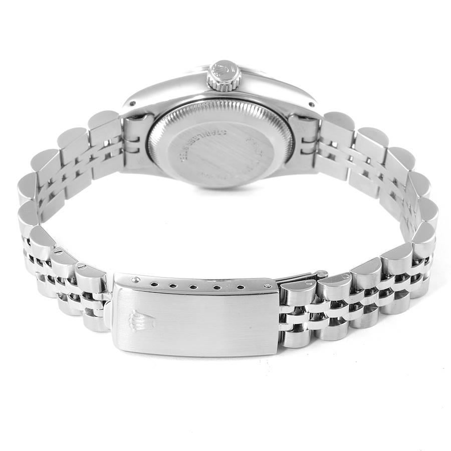 Rolex Datejust Silver Linen Dial Steel Ladies Watch 69160 For Sale 2