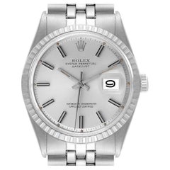 Rolex Datejust Silver Sigma Dial Steel Vintage Mens Watch 1603