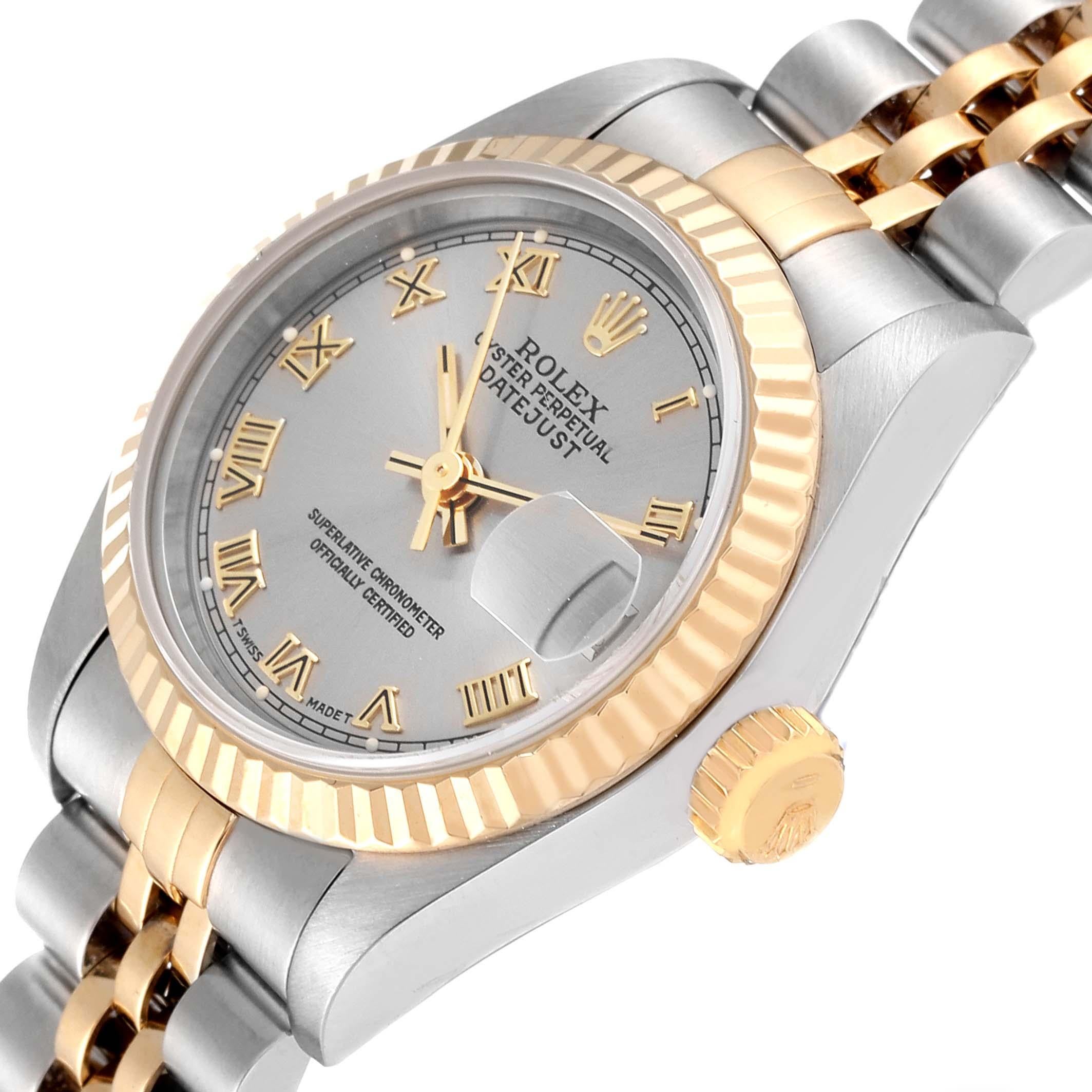 Rolex Datejust Slate Dial Steel Yellow Gold Ladies Watch 69173 Papers 1