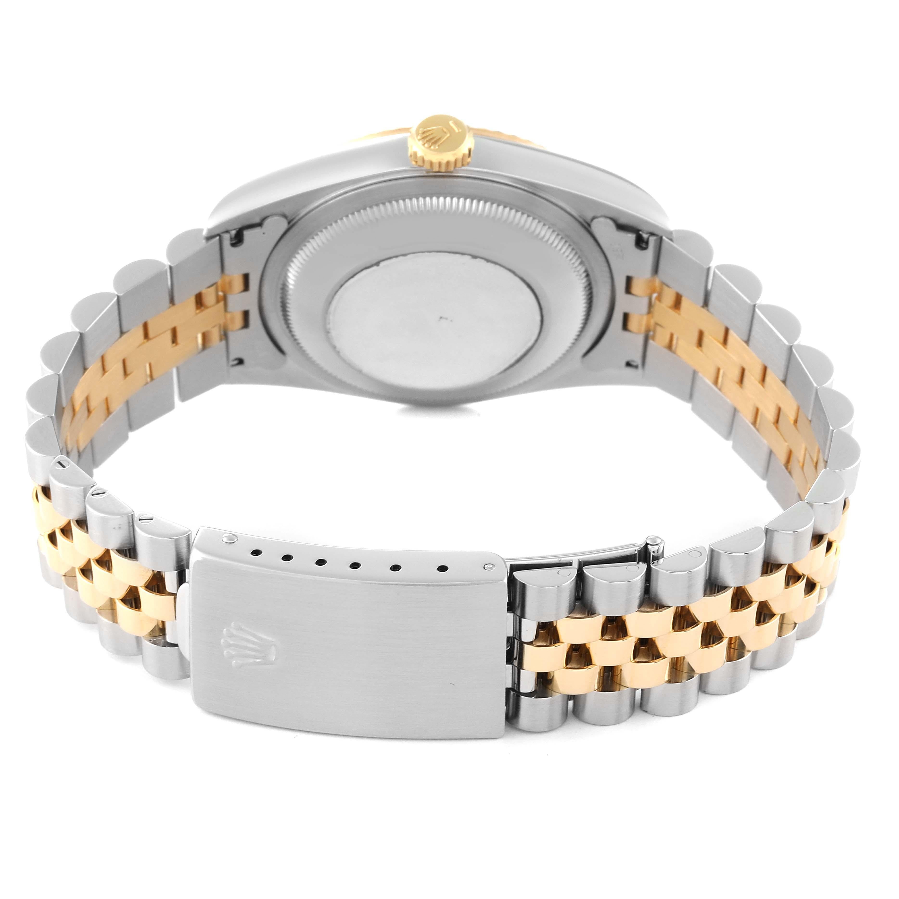 Rolex Datejust Slate Grey Diamond Dial Steel Yellow Gold Mens Watch 16233 5