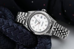 Rolex Datejust SS Ladies 26mm White Dial Classic + Lugs RT Wrist Watch