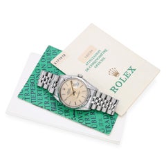 Rolex Datejust Acier inoxydable et lunette en or blanc 18k Ref 16234