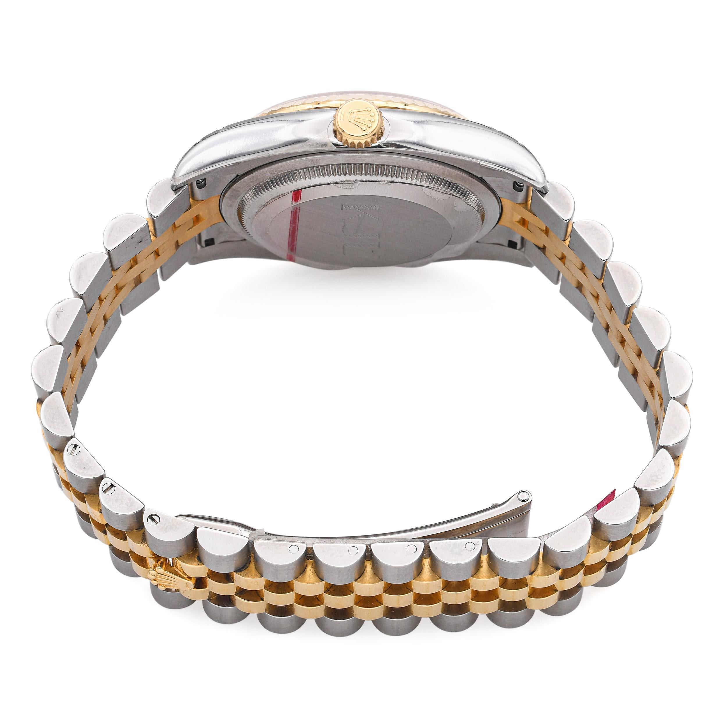 Rolex Datejust Edelstahl & 18k Gelbgold Automatik Herrenuhr 116233 im Angebot 2