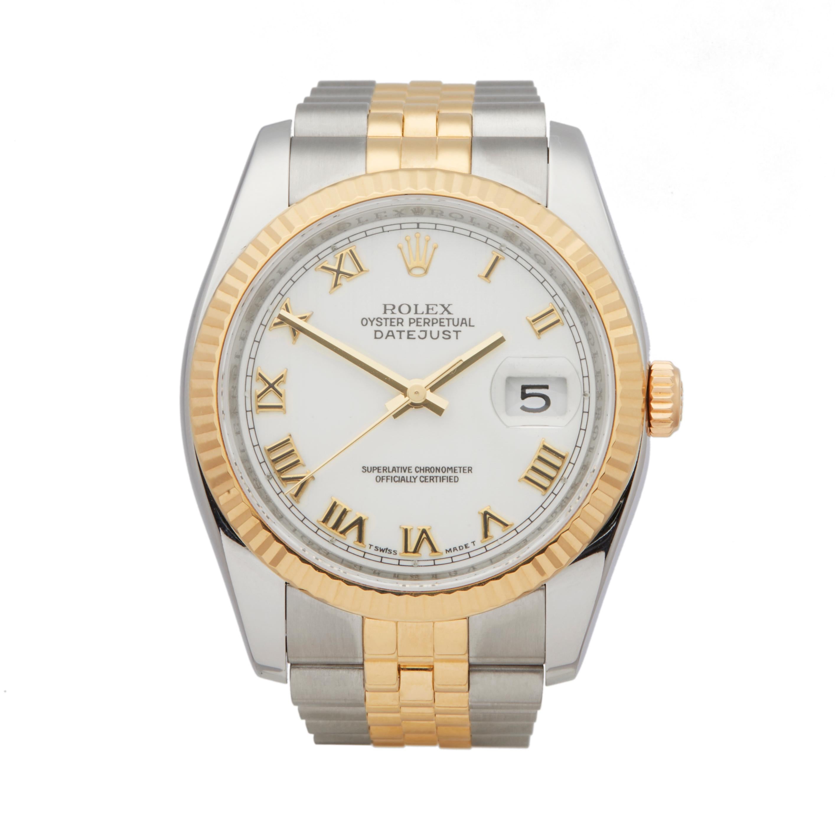 Rolex Datejust Stainless Steel and 18 Karat Yellow Gold 116233