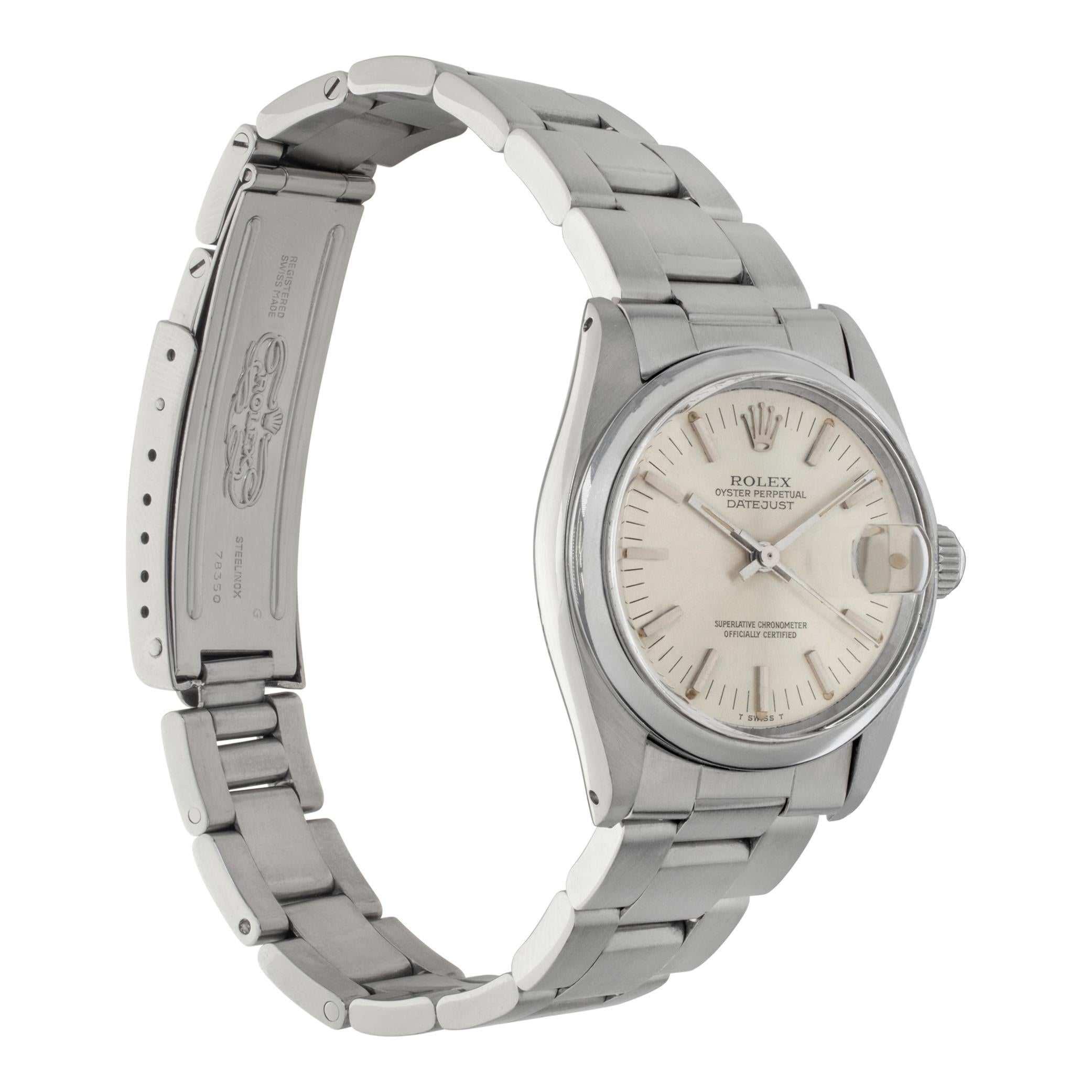 Rolex Datejust stainless steel Automatic Wristwatch Ref 68240 In Excellent Condition For Sale In Surfside, FL