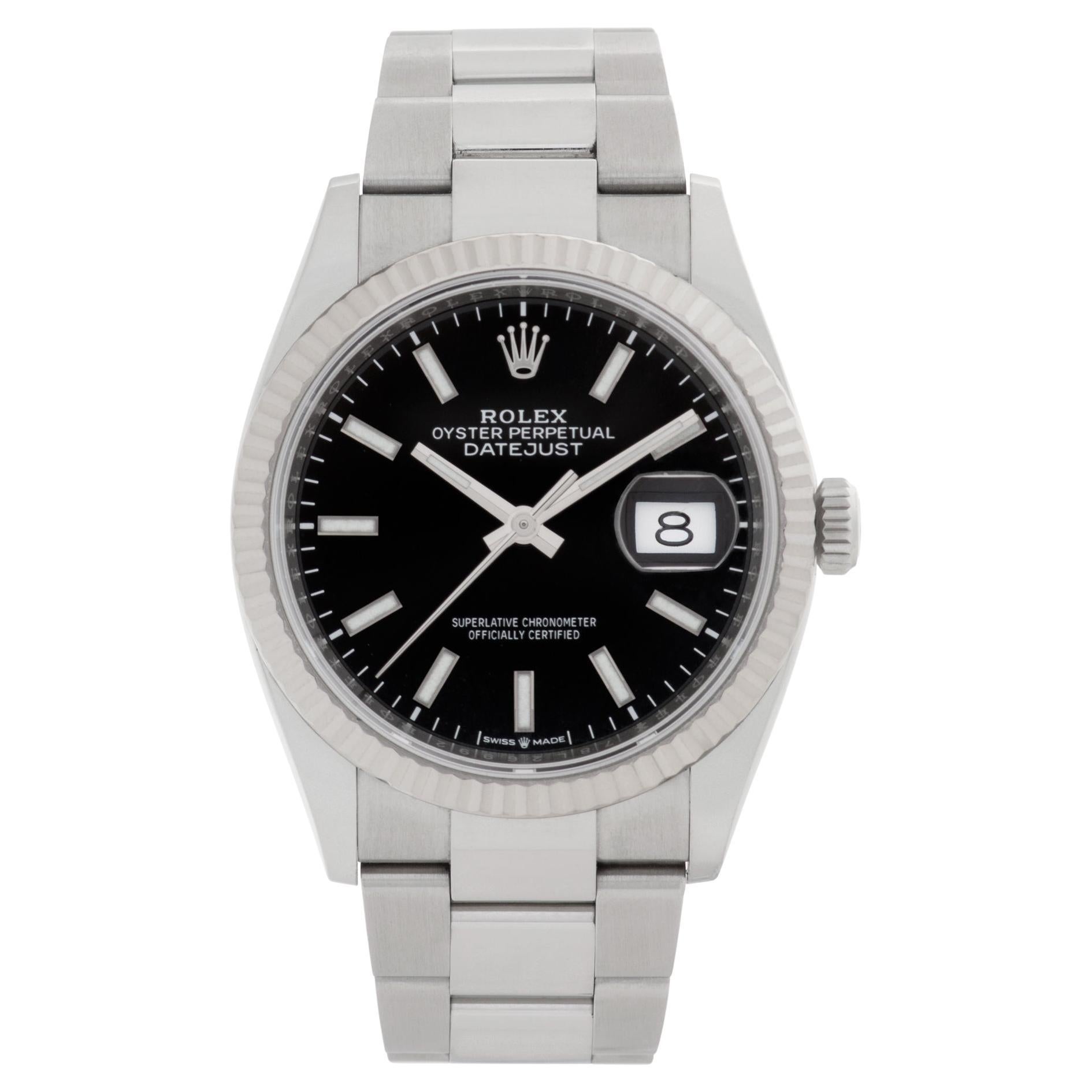 Rolex Datejust Stainless Steel Black Stick Dial, Ref. 126234