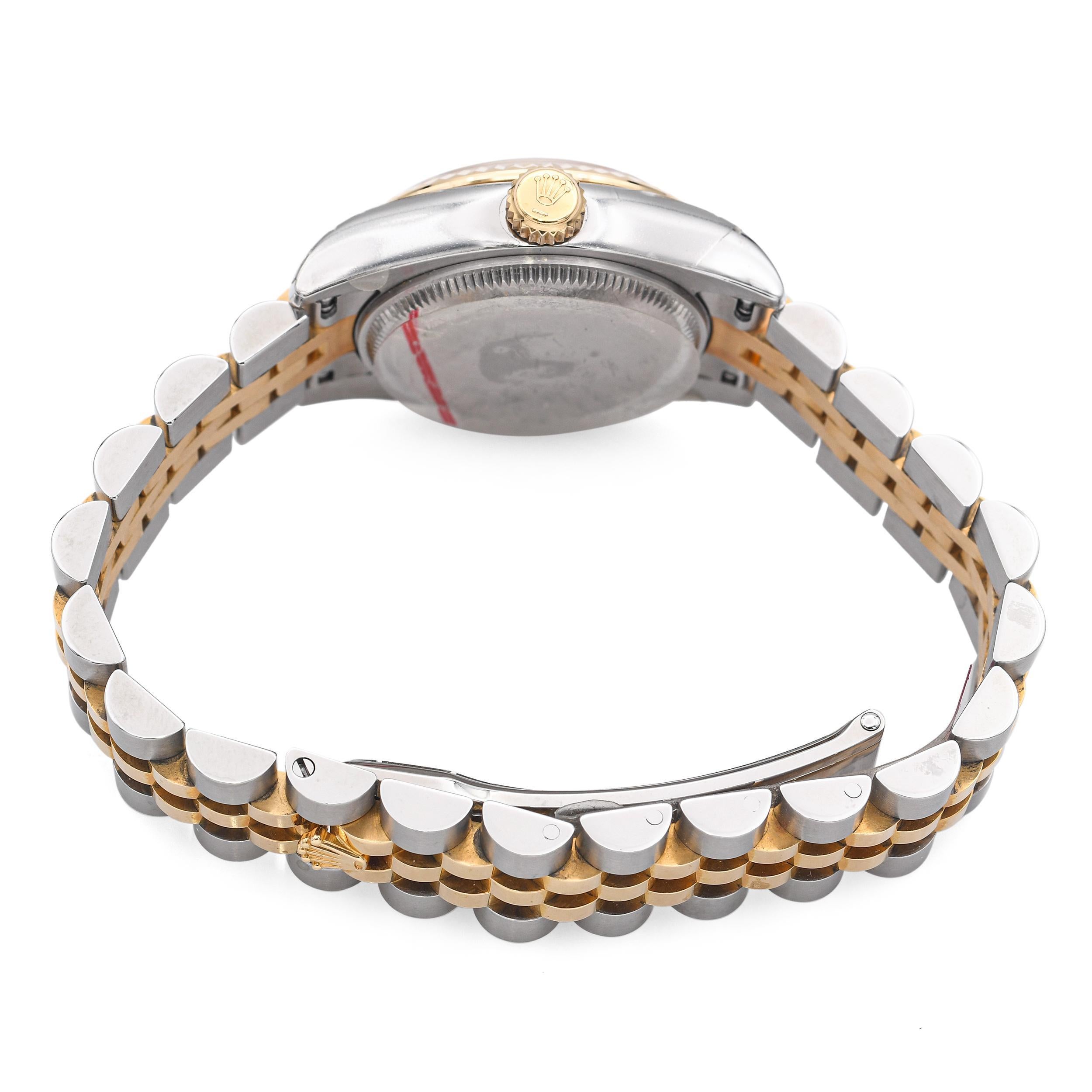 Rolex Datejust Acier inoxydable Cadran diamant Automatique Montre Femme 179173 en vente 1