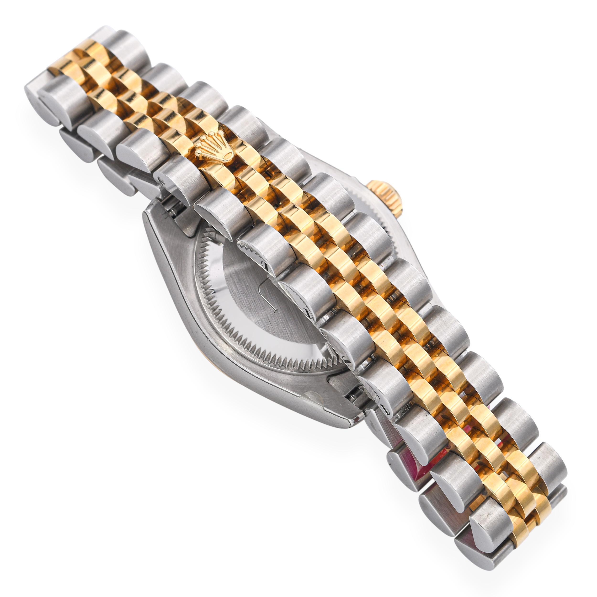 Rolex Datejust Acier inoxydable Cadran diamant Automatique Montre Femme 179173 en vente 2