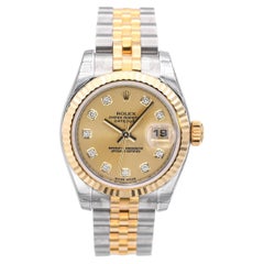Rolex Datejust Acier inoxydable Cadran diamant Automatique Montre Femme 179173