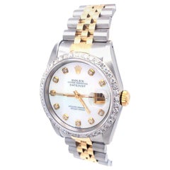 Rolex Datejust Acier inoxydable Or Lunette Diamant 1::25 Carat Bracelet Jubilé 16233