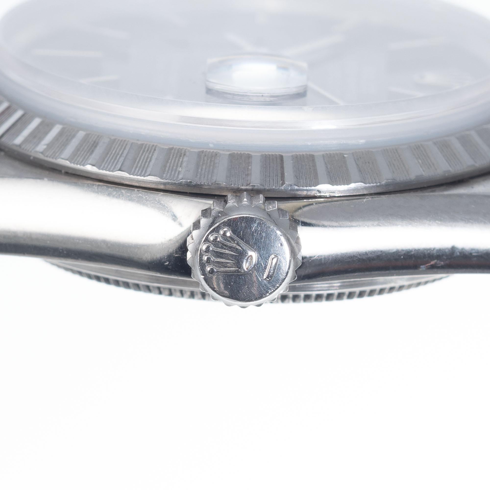 Men's Rolex Datejust Stainless Steel Gold Custom Blue Dial Wristwatch Ref 16030