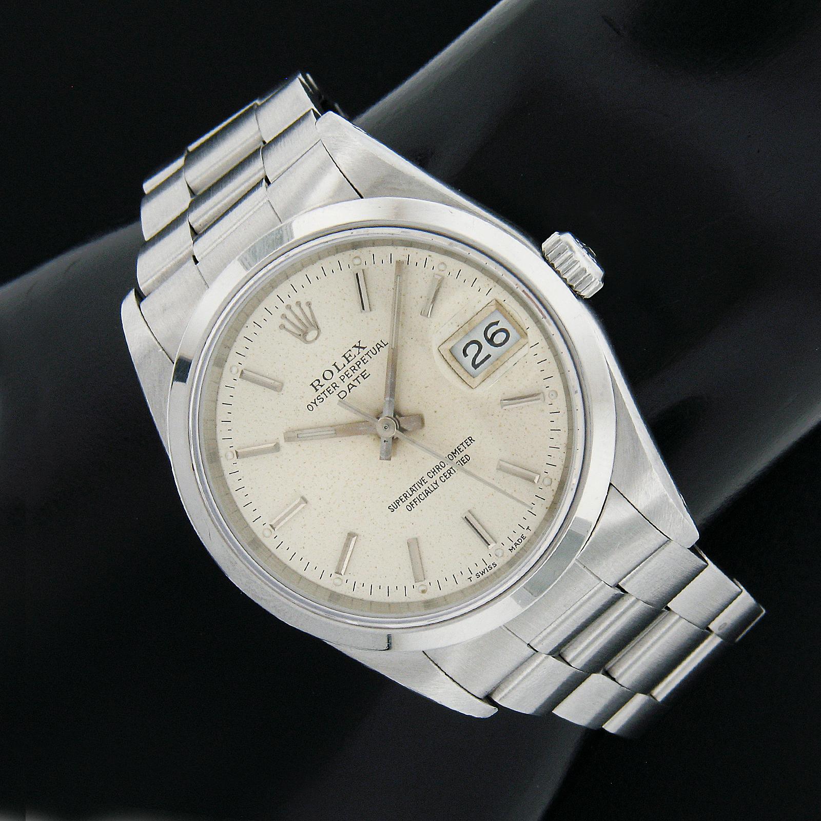 Rolex Datejust Stainless Steel Jubilee Silver Dial 36mm Engine Turned Watch For Sale 5