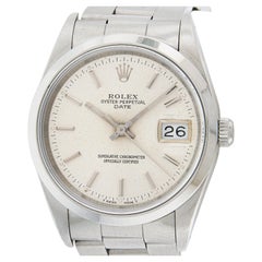 Rolex Datejust Stainless Steel Jubilee Silver Dial 36mm Engine Turned Watch