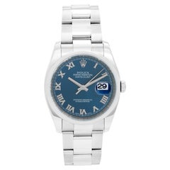 Rolex Datejust Stainless Steel Watch 116200 Blue Dial Men's