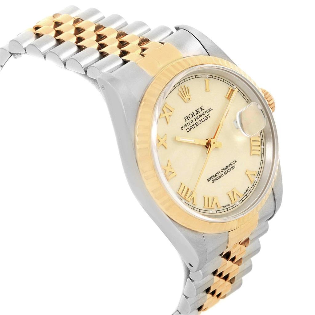 Rolex Datejust Stainless Steel Yellow Gold Men’s Watch 16233 Box For Sale 4
