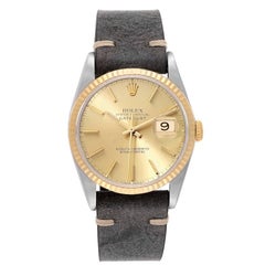 Rolex Datejust Stainless Steel Yellow Gold Mens Watch 16233 Box Papers