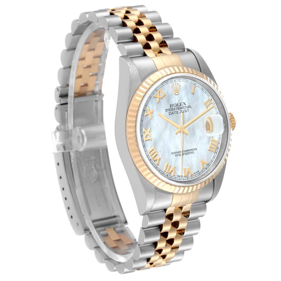 Rolex Datejust Stainless Steel Yellow Gold Mens Watch 16233  In Excellent Condition For Sale In Atlanta, GA