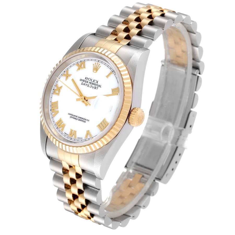 Men's Rolex Datejust Stainless Steel Yellow Gold Mens Watch 16233 Box Papers