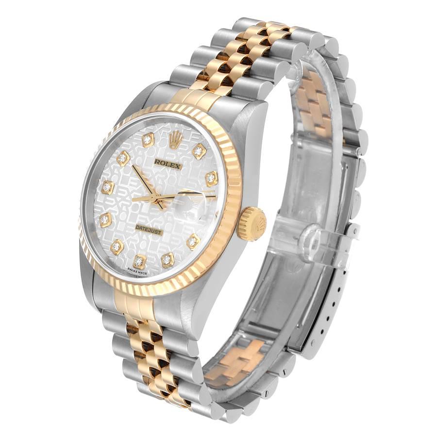 Men's Rolex Datejust Stainless Steel Yellow Gold Mens Watch 16233 Box Papers