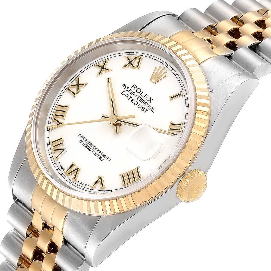 Rolex Datejust Stainless Steel Yellow Gold Mens Watch 16233  In Good Condition For Sale In Atlanta, GA