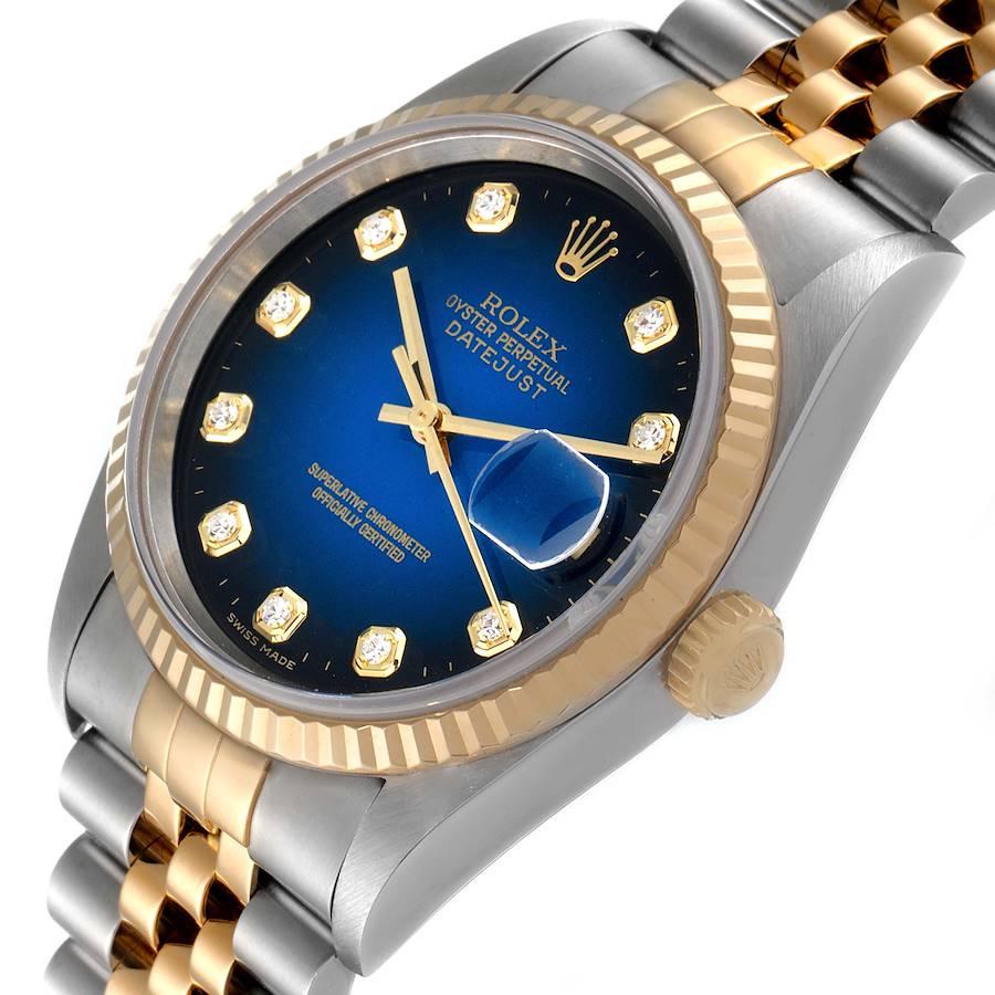 Rolex Datejust Stainless Steel Yellow Gold Mens Watch 16233 Box Papers For Sale 1