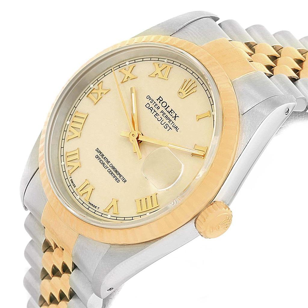 Rolex Datejust Stainless Steel Yellow Gold Men’s Watch 16233 Box Papers 2
