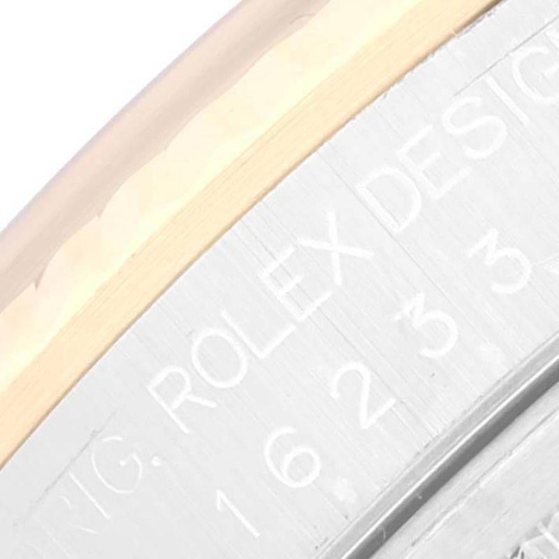 Rolex Montre Datejust en acier inoxydable et or jaune pour hommes 16233  en vente 2