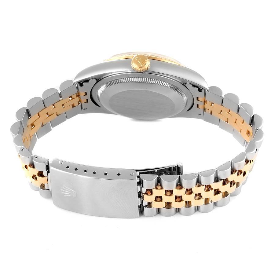 Rolex Montre Datejust en acier inoxydable et or jaune pour hommes 16233, avec boîte et papiers d'origine 5