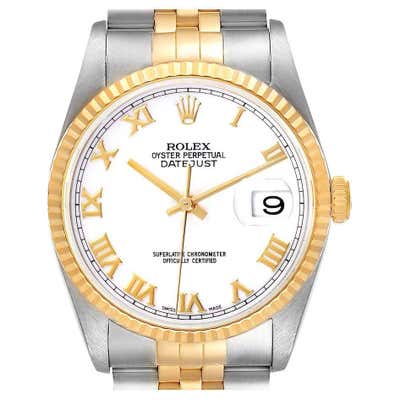 Rolex Stainless Steel Yellow Gold Datejust Wristwatch Ref 6605 For Sale ...