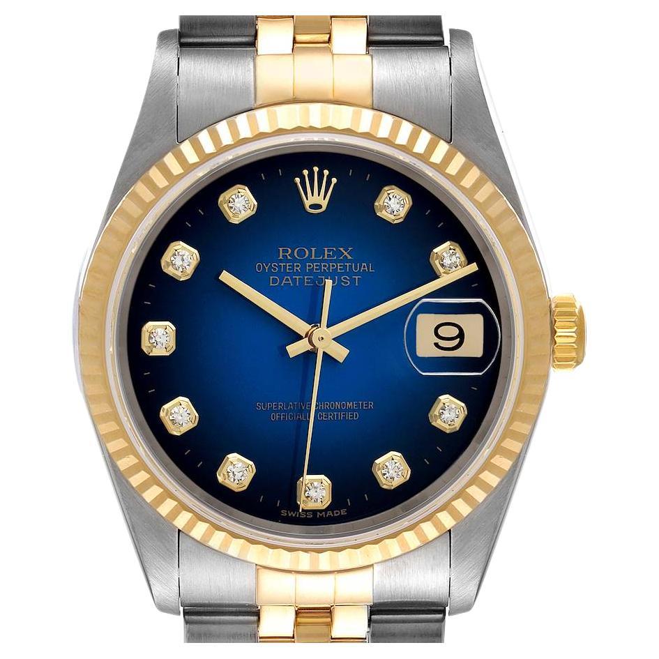 Rolex Datejust 36 16233 Unisex Stainless Steel and Yellow Gold Watch at