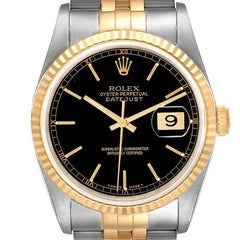Rolex Datejust Edelstahl Gelbgold Herrenuhr 16233 Box Papiere