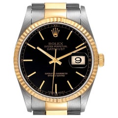 Rolex Datejust Edelstahl Gelbgold Herrenuhr 16233 Box Papiere