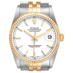 Rolex Datejust Edelstahl Gelbgold Herrenuhr 16233 Box Papiere