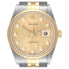 Rolex Datejust Edelstahl Gelbgold Herrenuhr 16233 Box Papiere