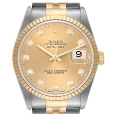 Rolex Datejust Stainless Steel Yellow Gold Mens Watch 16233 Box Papers