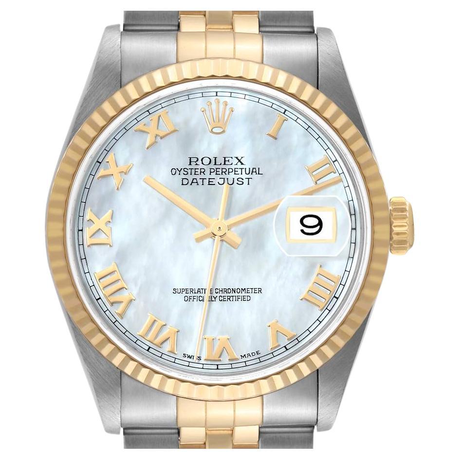 Rolex Datejust Stainless Steel Yellow Gold Mens Watch 16233  For Sale