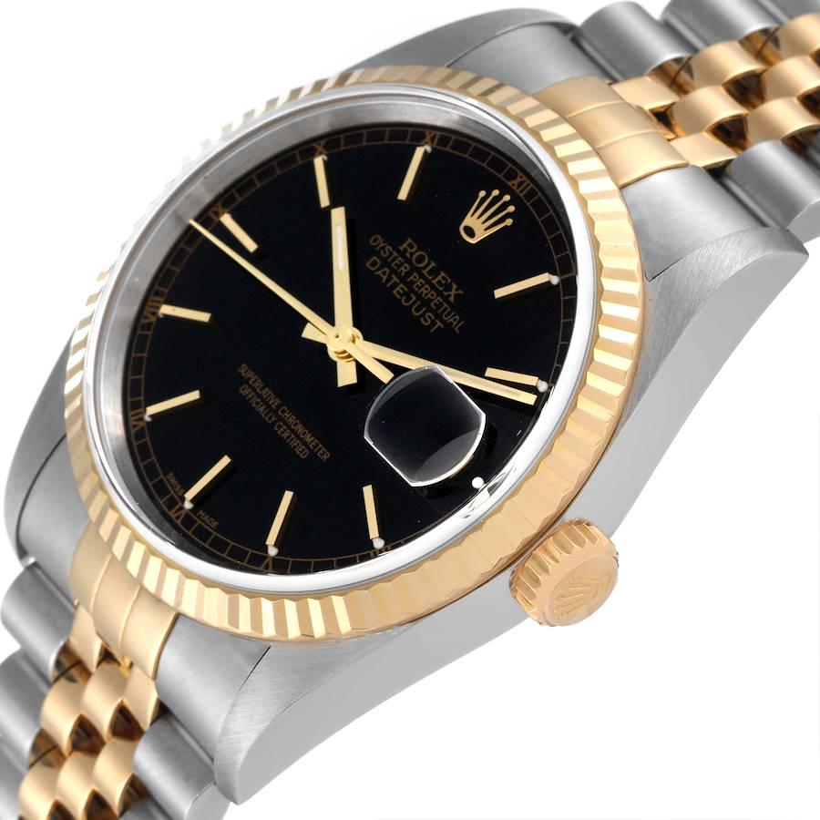 Men's Rolex Datejust Stainless Steel Yellow Gold Mens Watch 16233