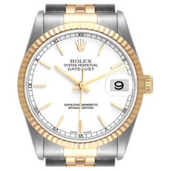 Rolex Datejust Stainless Steel Yellow Gold Mens Watch 16233