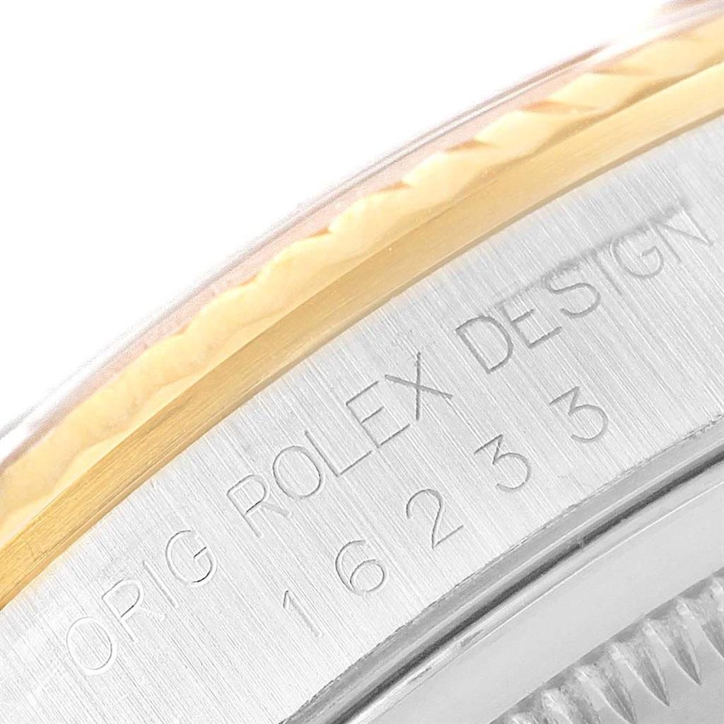 Rolex Datejust Steel 18 Karat Yellow Gold Diamond Men's Watch 16233 Box 5
